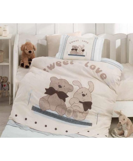 Parrure de lit bébé - rabbit & bear