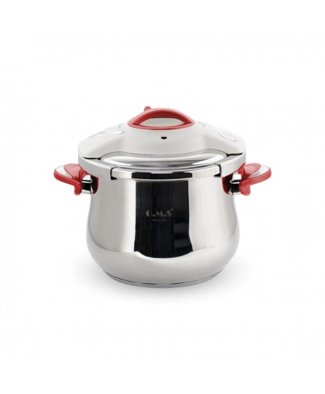 Cocotte 7 litres OMS inox 18/10  - Rouge