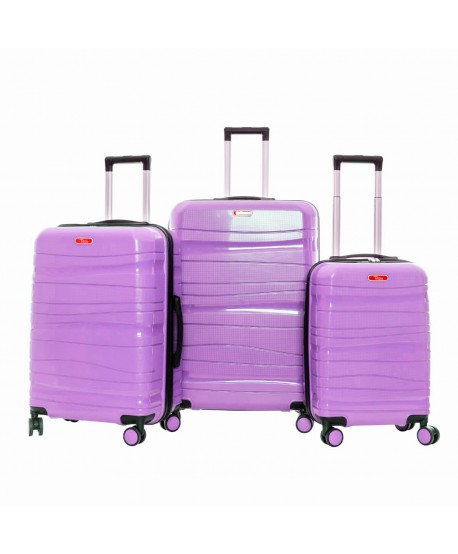 Set de trois valises avec roues démontables - Titou - Violet