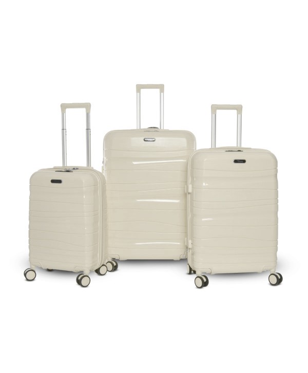 Set de trois valises avec roues démontables - Titou - Crème