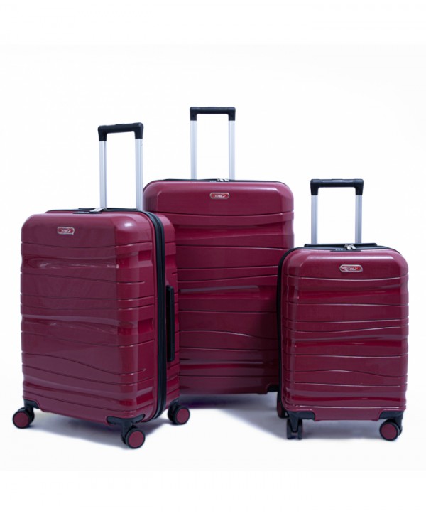 Set de trois valises - Titou - Rouge bordeaux